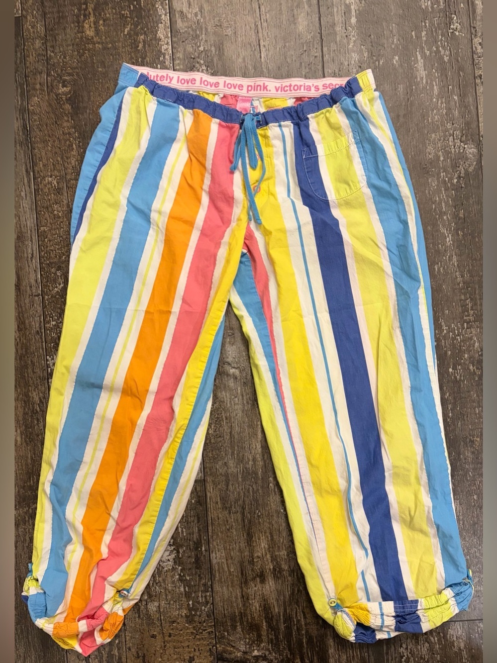 Victoria's Secret Pink Multicolor Striped Pajama Pants